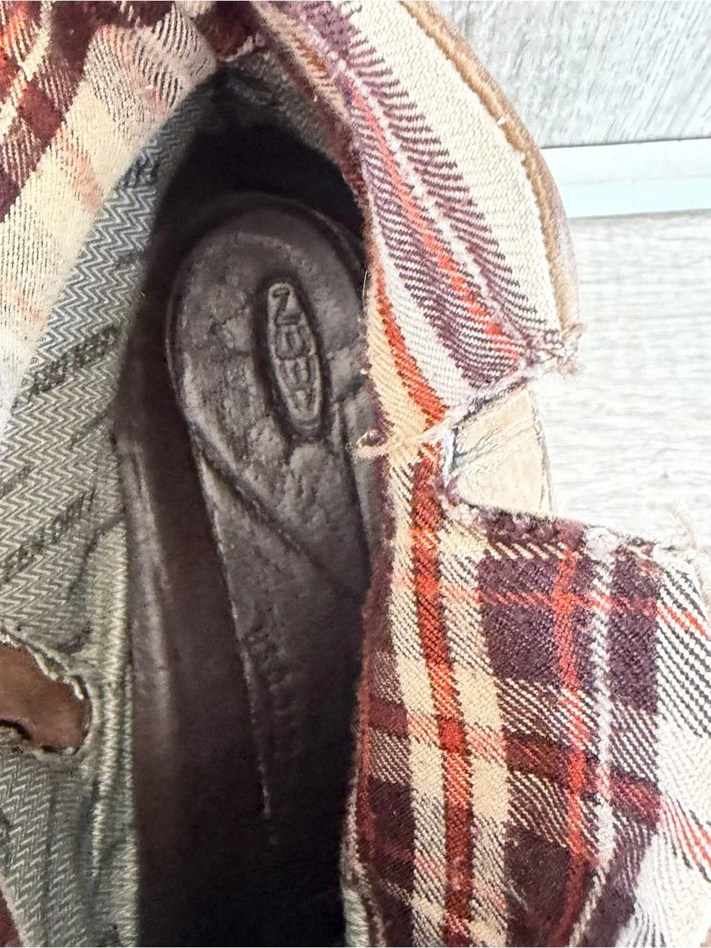 Keen Anchorage Leather Waterproof Hiking  Boots Mens Size 15 Brown Plaid Outdoor